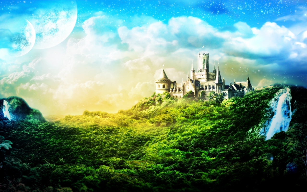 Great Castle Fantasy for 1280 x 800 widescreen resolution