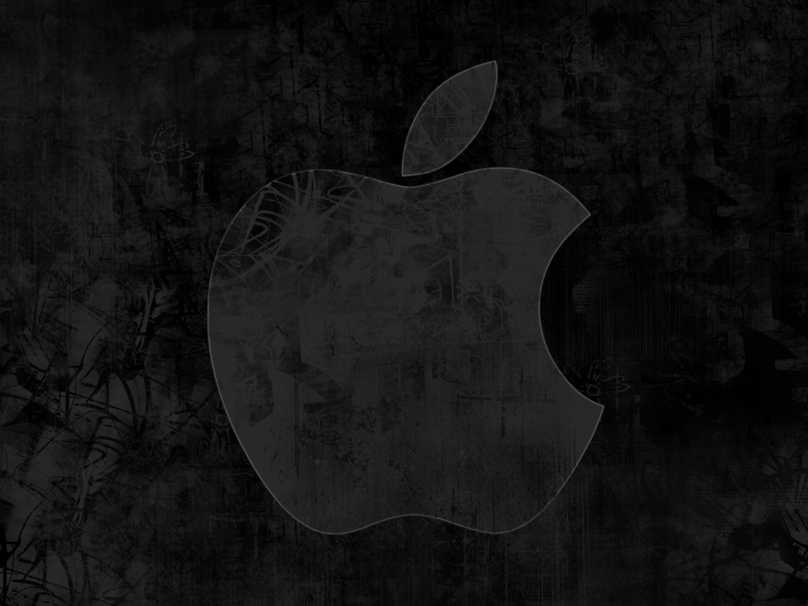 Great grunge Apple for 1152 x 864 resolution
