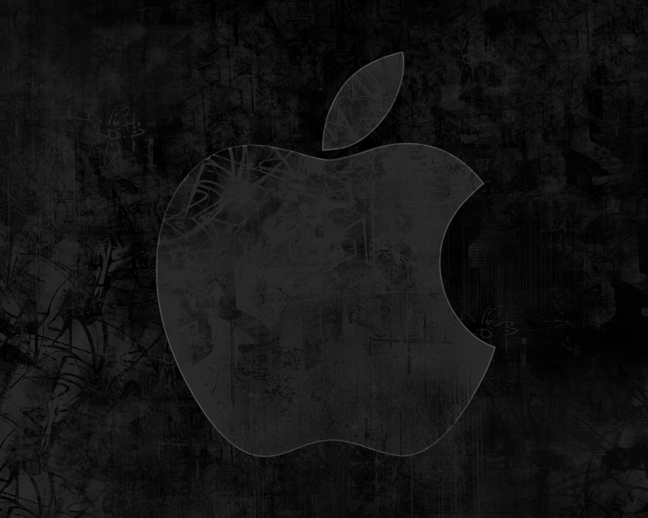 Great grunge Apple for 1280 x 1024 resolution