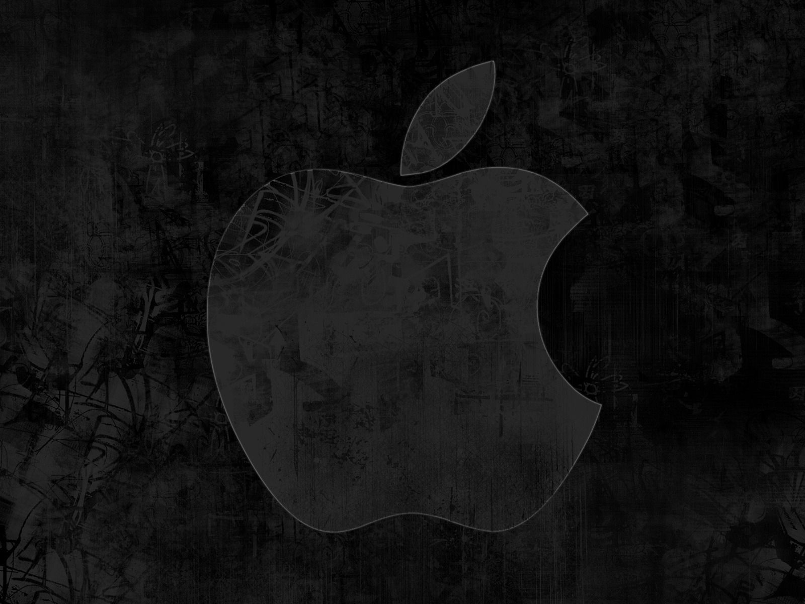 Great grunge Apple for 1600 x 1200 resolution
