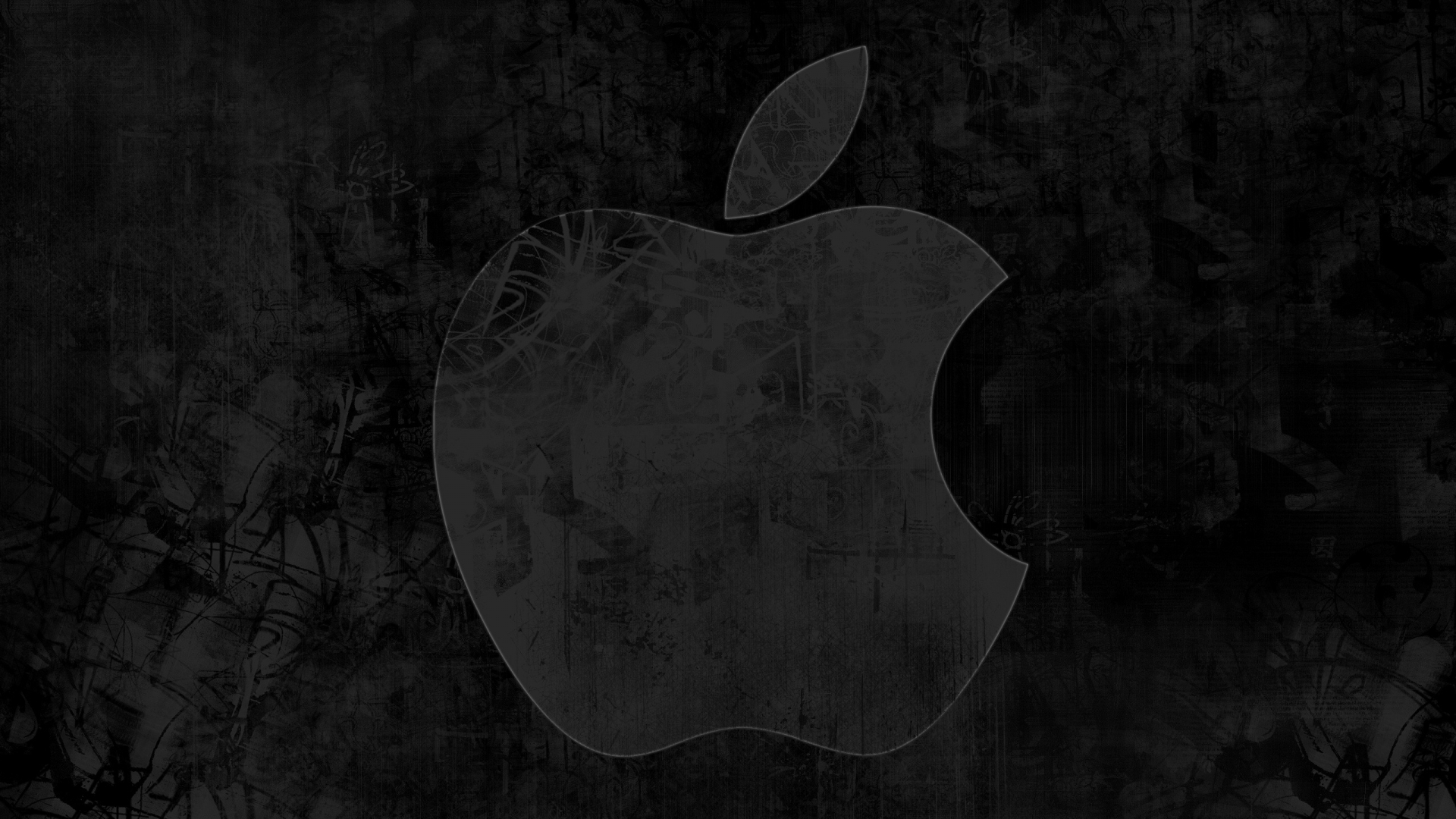 Great grunge Apple for 1920 x 1080 HDTV 1080p resolution