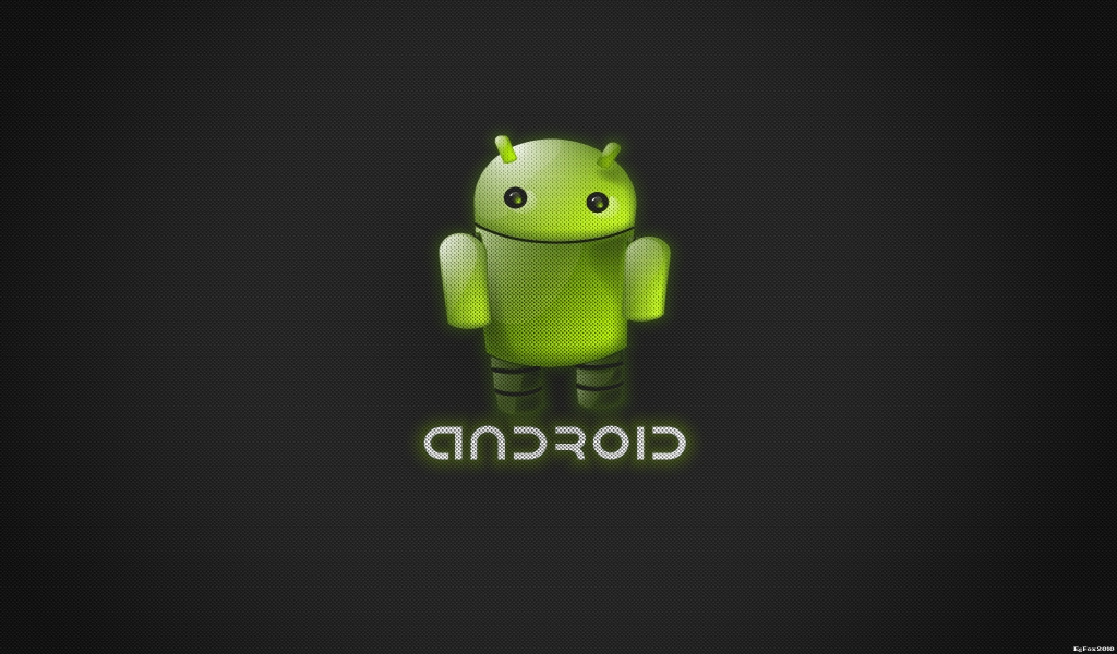 Green Android for 1024 x 600 widescreen resolution