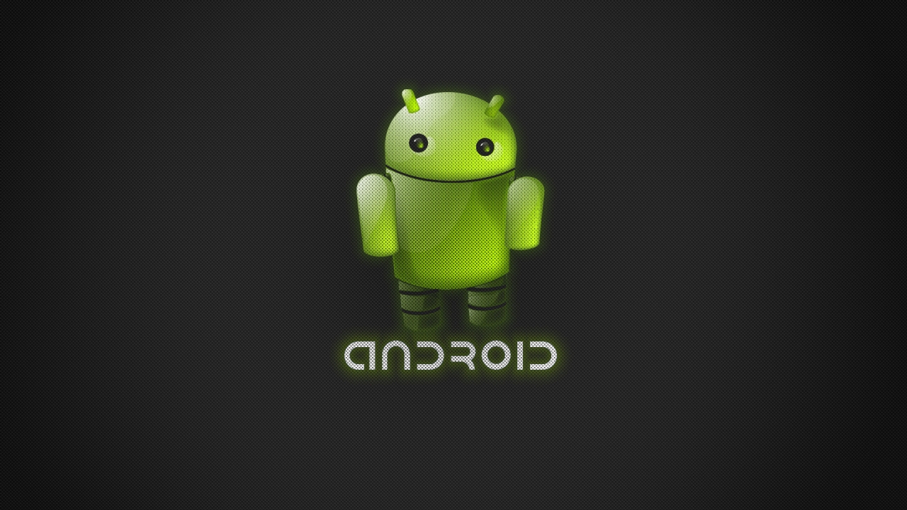 Green Android for 1280 x 720 HDTV 720p resolution