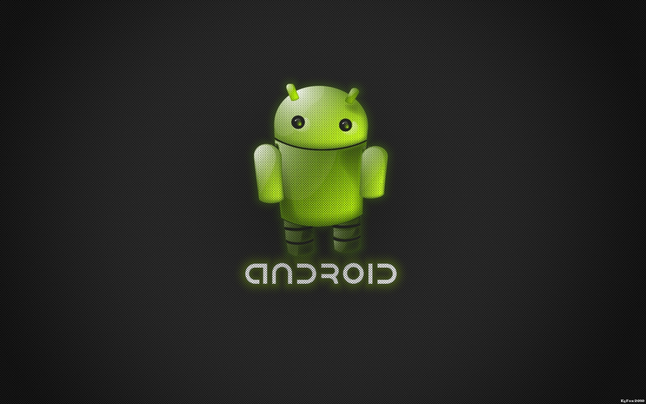 Green Android for 1280 x 800 widescreen resolution