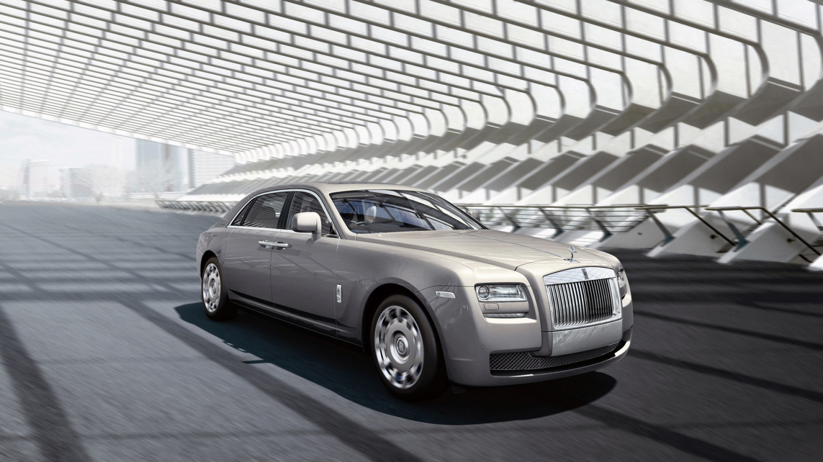 Grey Rolls Royce Ghost for 1600 x 900 HDTV resolution