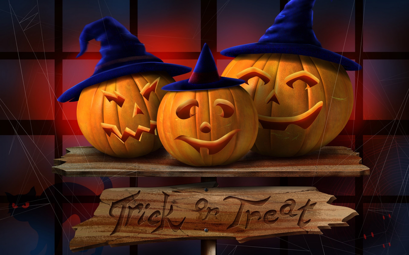 Halloween Happy Pumpkins for 1680 x 1050 widescreen resolution