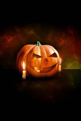 Halloween Pumpkin for 320 x 480 iPhone resolution