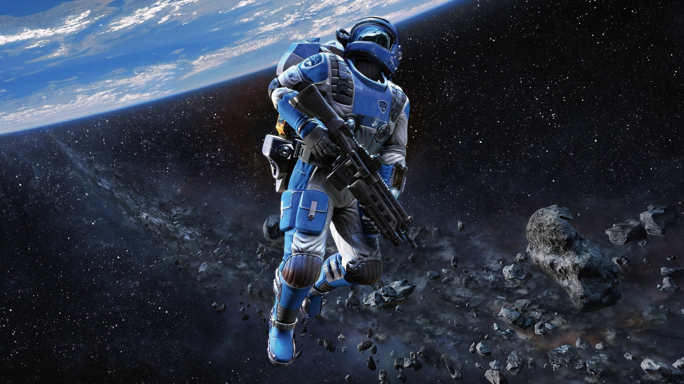 Halo Space for 1366 x 768 HDTV resolution