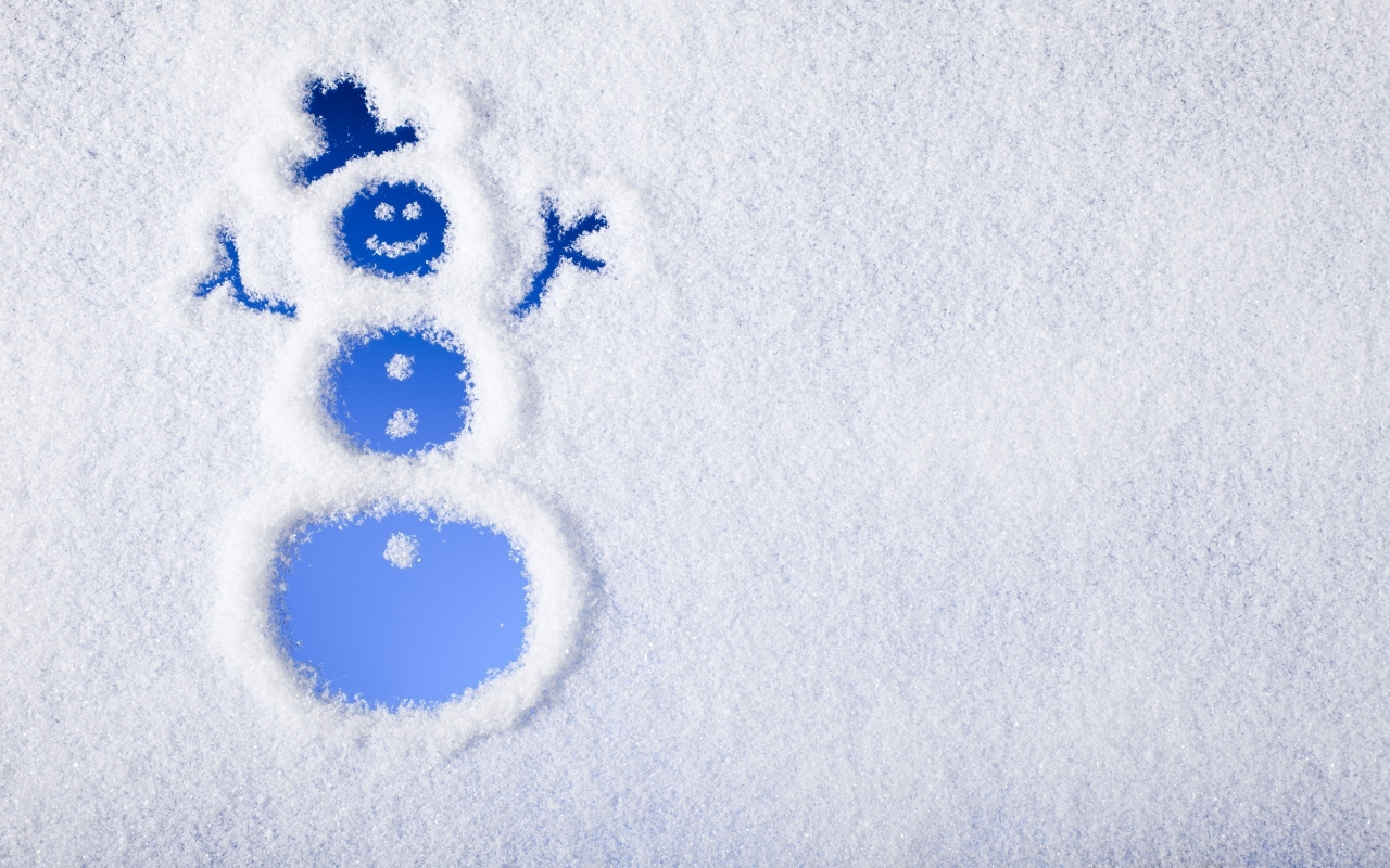 Happy and Cute Snowman for 1280 x 800 widescreen resolution