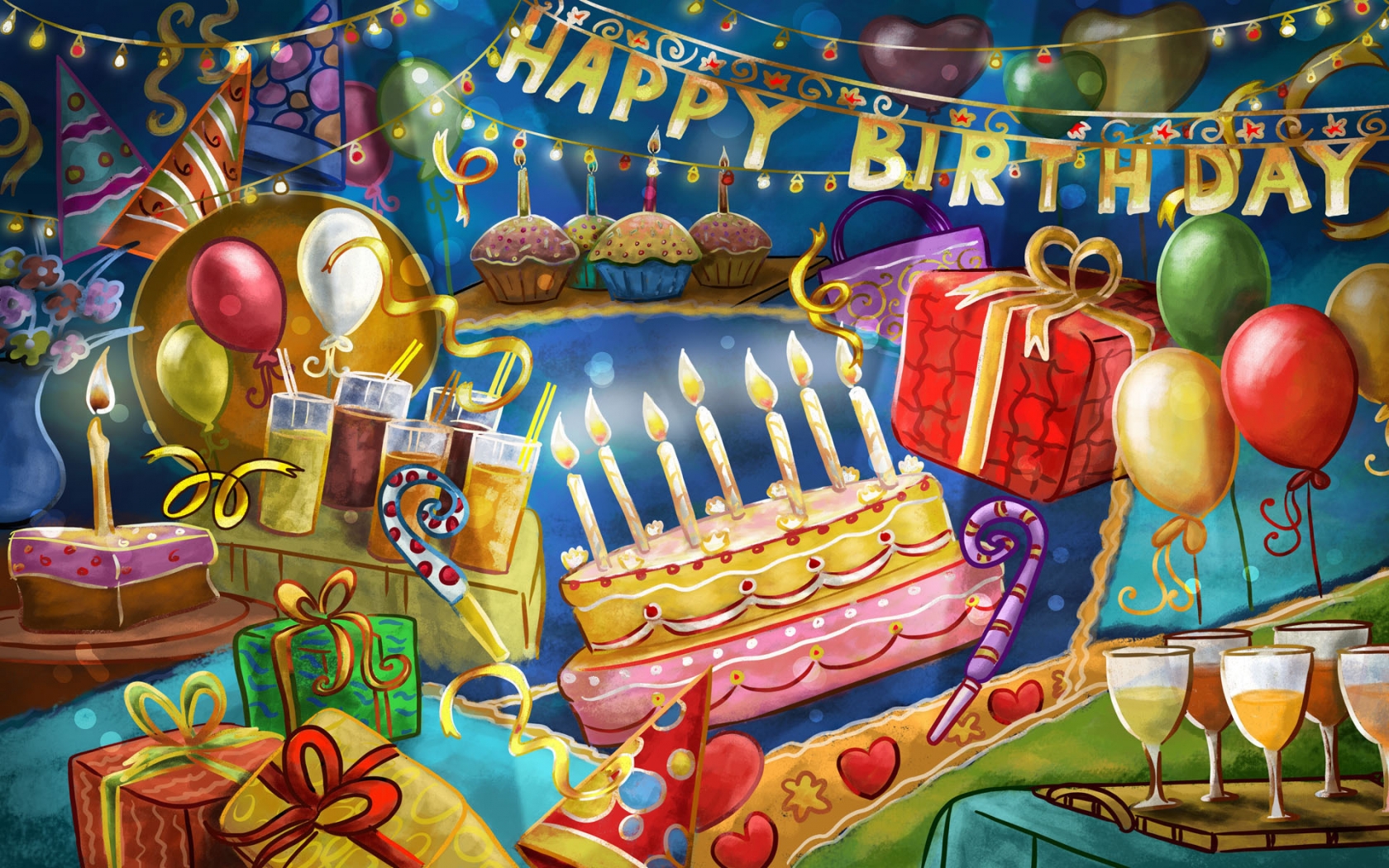 Happy Birthday for 1680 x 1050 widescreen resolution