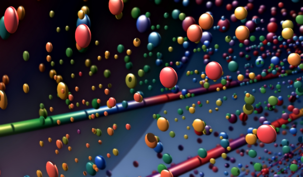 Happy Colorful Balls for 1024 x 600 widescreen resolution
