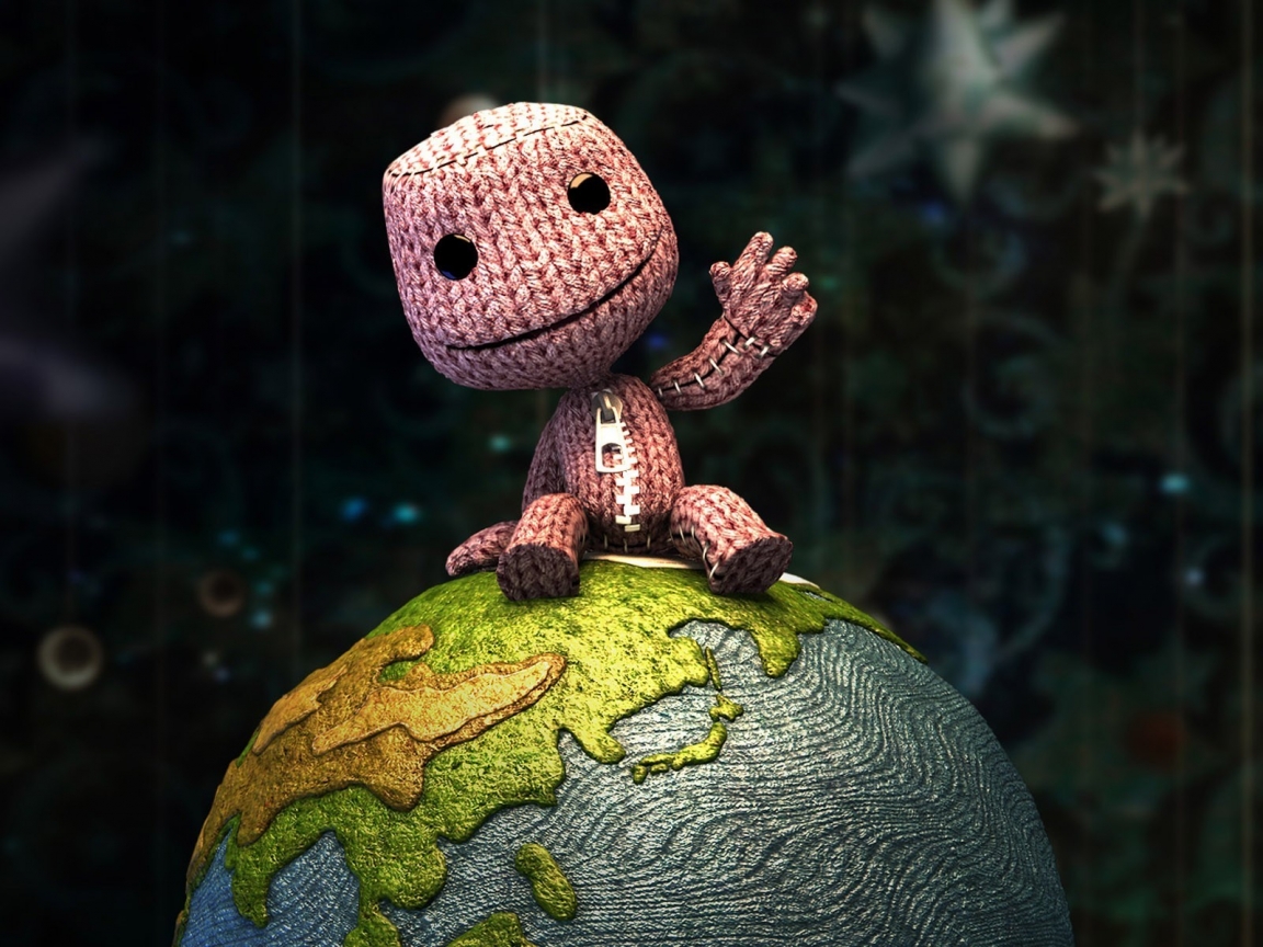 Happy Pink Mascot for 1152 x 864 resolution
