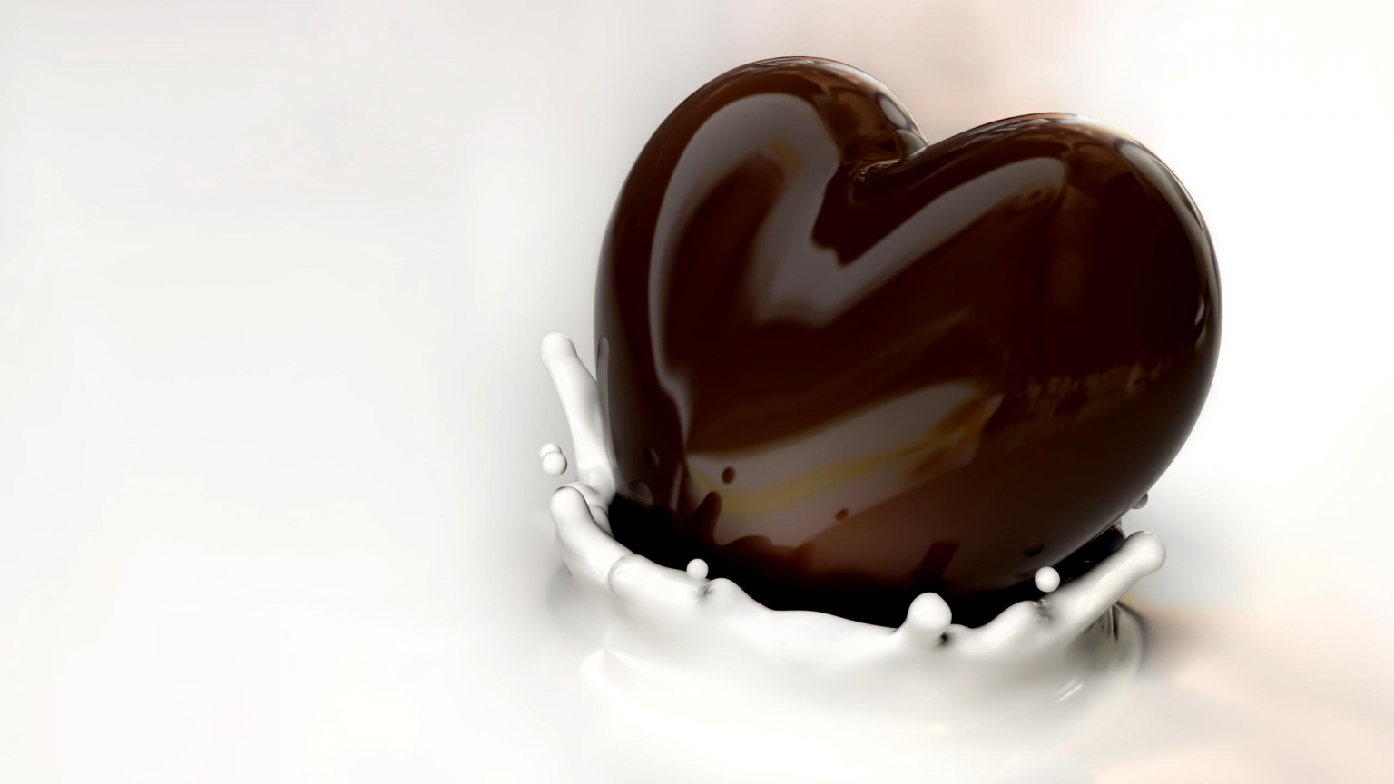 Heart Chocolate and Milk for 1536 x 864 HDTV resolution
