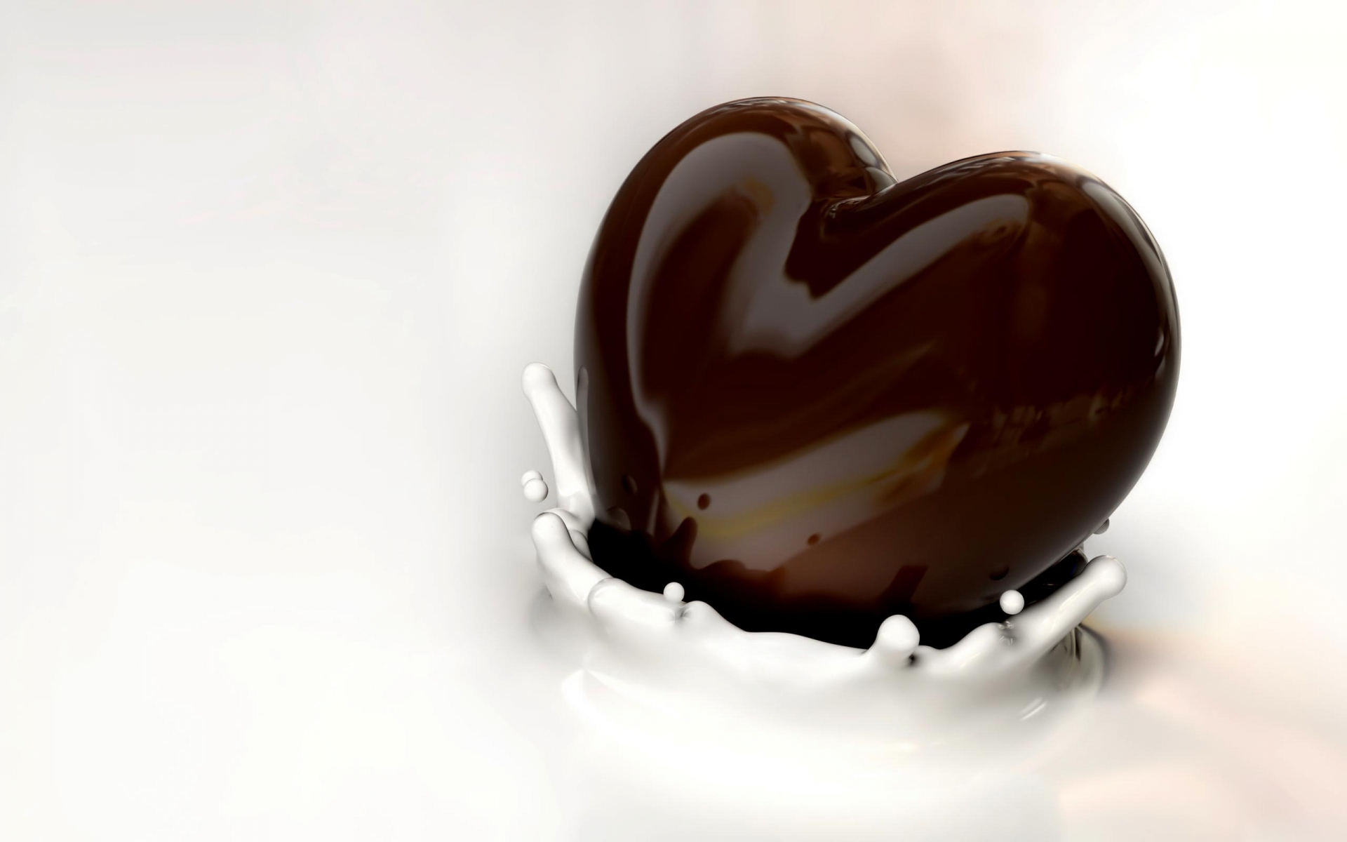 Heart Chocolate and Milk for 1920 x 1200 widescreen resolution