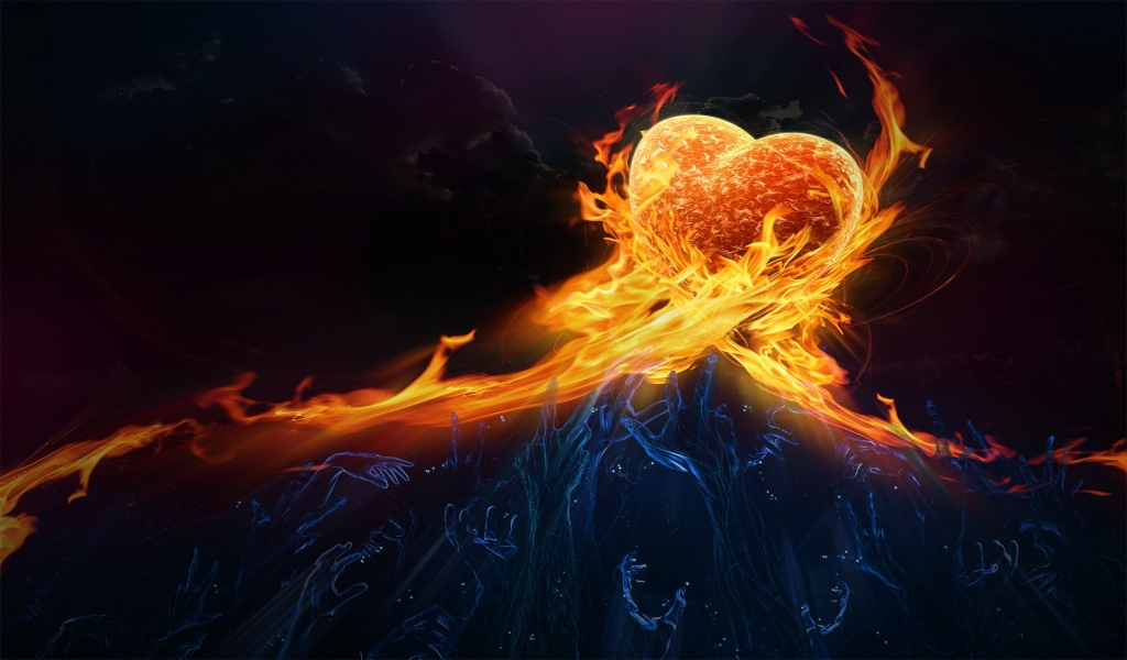 Heart in Fire for 1024 x 600 widescreen resolution