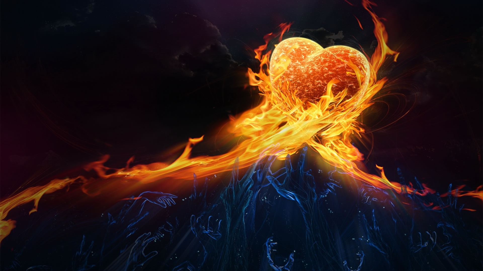 Heart in Fire for 1920 x 1080 HDTV 1080p resolution