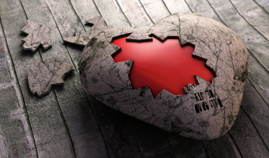 Heart Puzzle for 1024 x 600 widescreen resolution