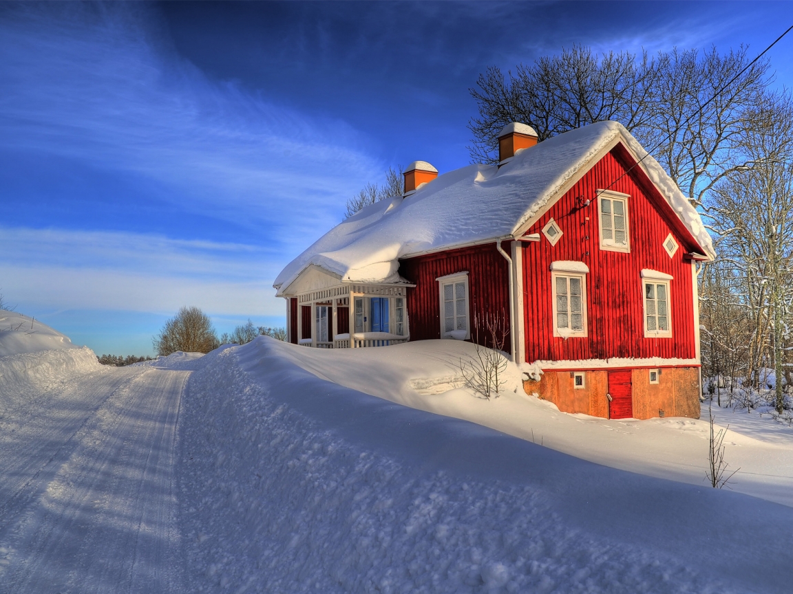 House Between Snow for 1152 x 864 resolution