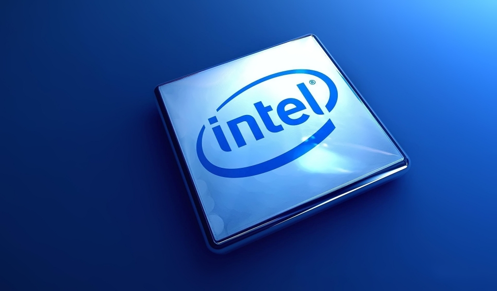 Intel 3D Logo for 1024 x 600 widescreen resolution