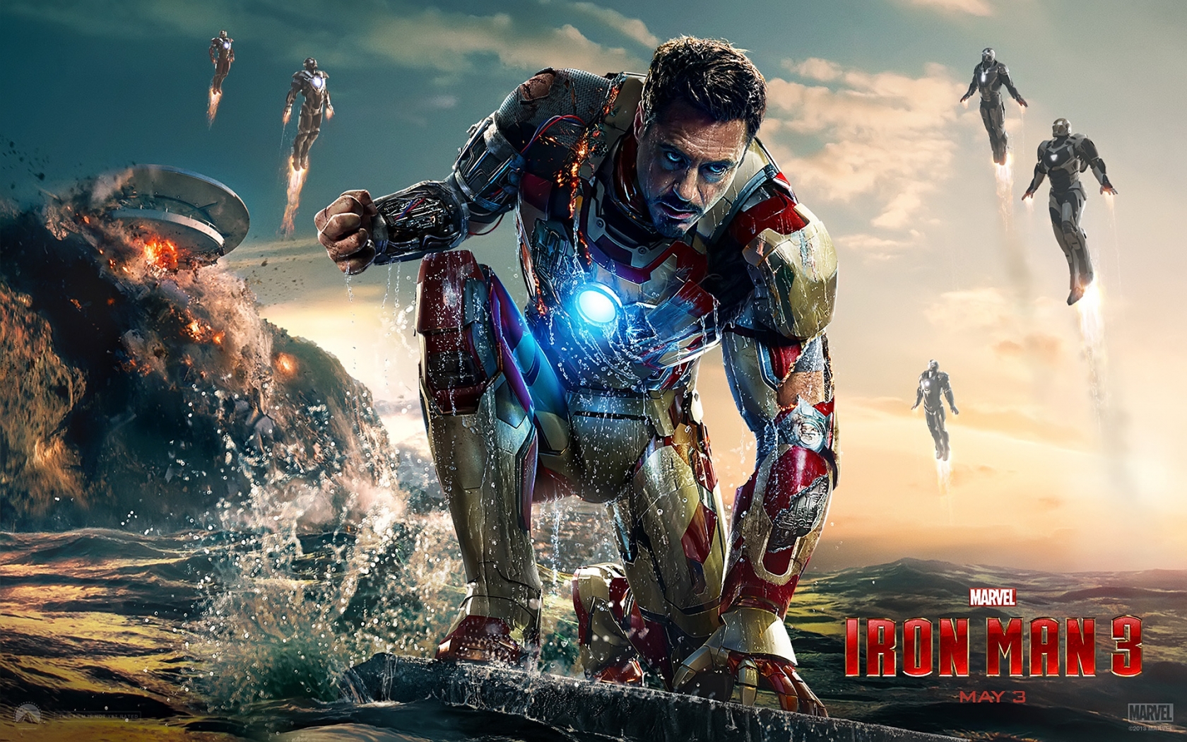 Iron Man 3 2013 for 1680 x 1050 widescreen resolution