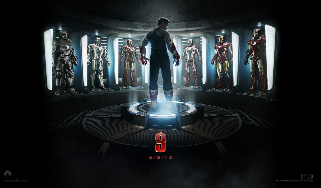 Iron Man 3 Movie for 1024 x 600 widescreen resolution