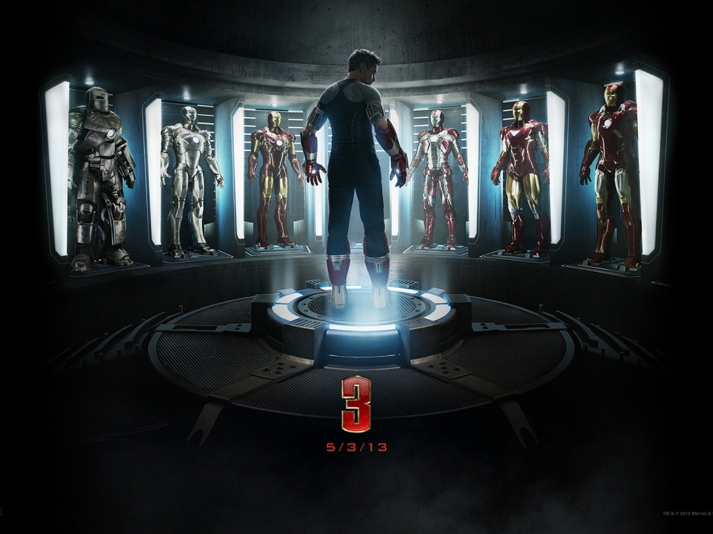 Iron Man 3 Movie for 1024 x 768 resolution