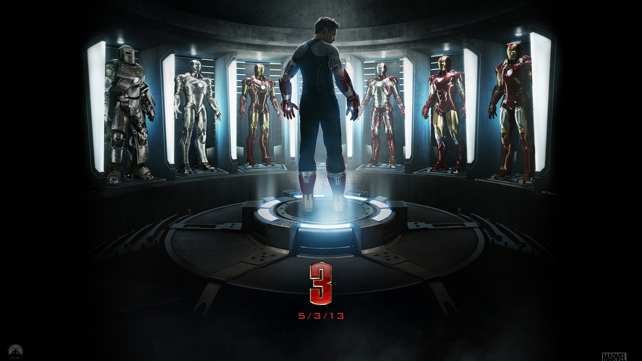 Iron Man 3 Movie for 1280 x 720 HDTV 720p resolution