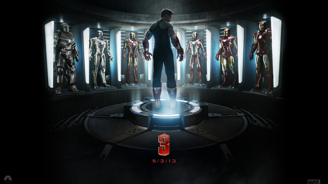 Iron Man 3 Movie for 1366 x 768 HDTV resolution