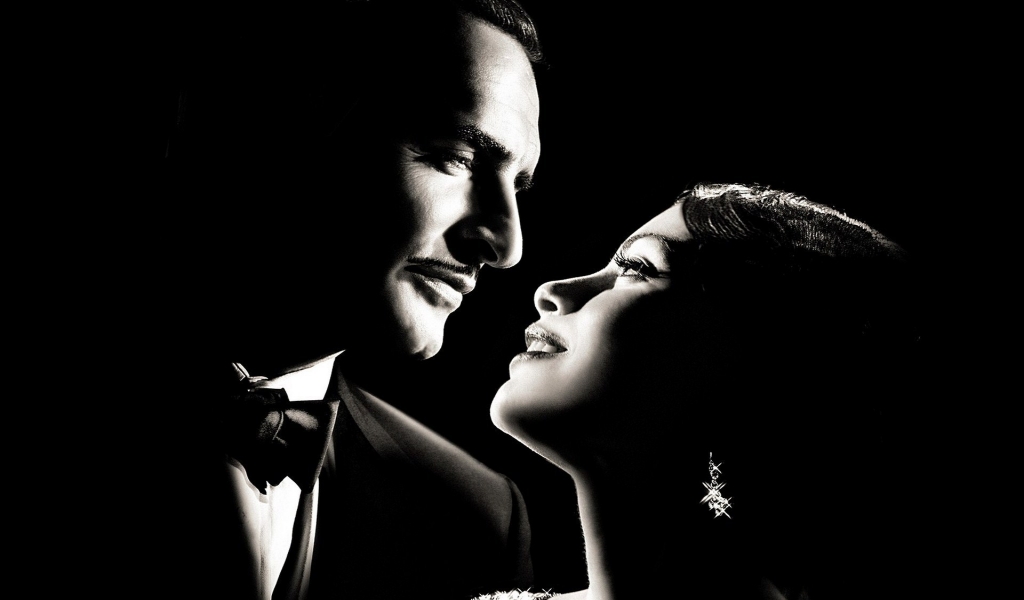 Jean Dujardin and Berenice Bezho for 1024 x 600 widescreen resolution