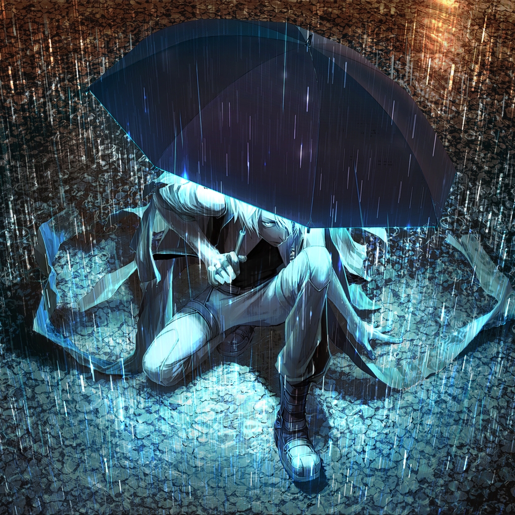 Knight Under the Umbrella for 1024 x 1024 iPad resolution