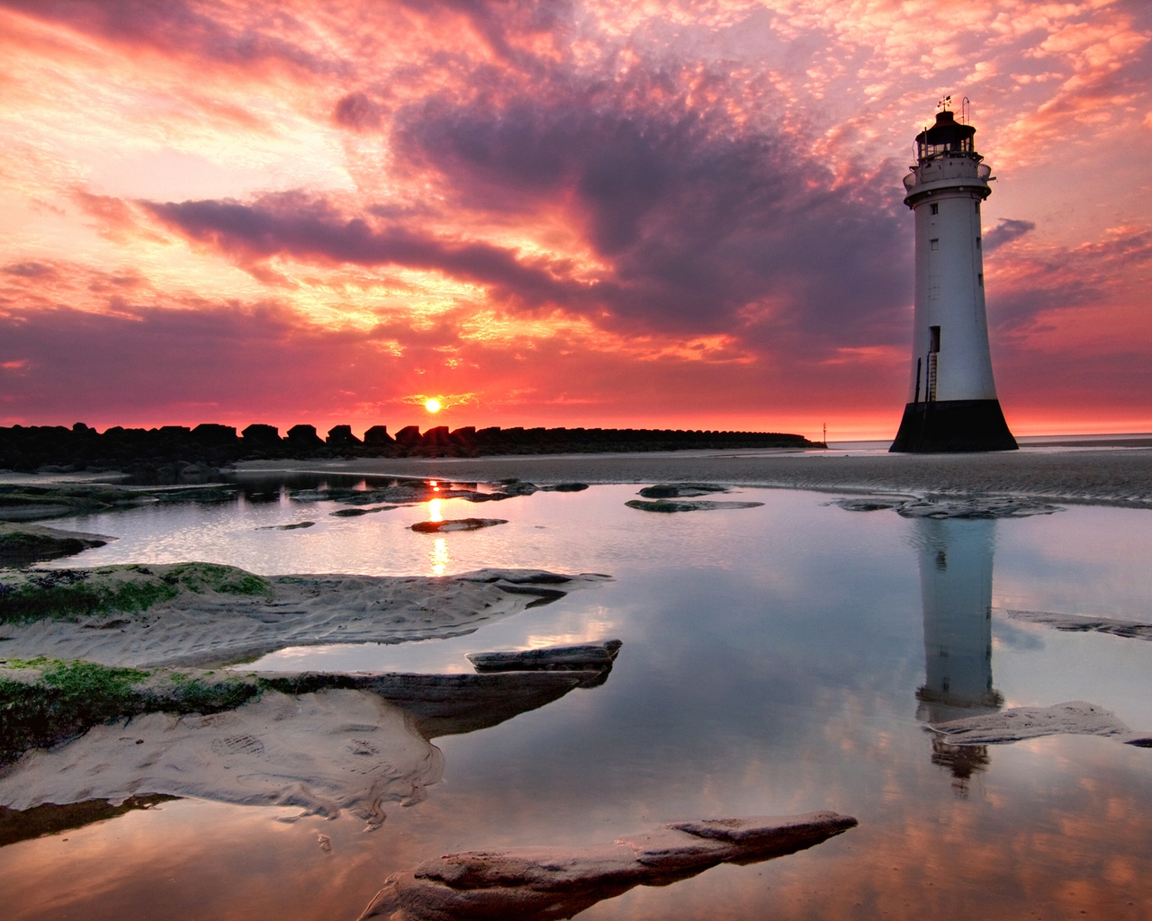 Lighthouse Sunset View for 1280 x 1024 resolution