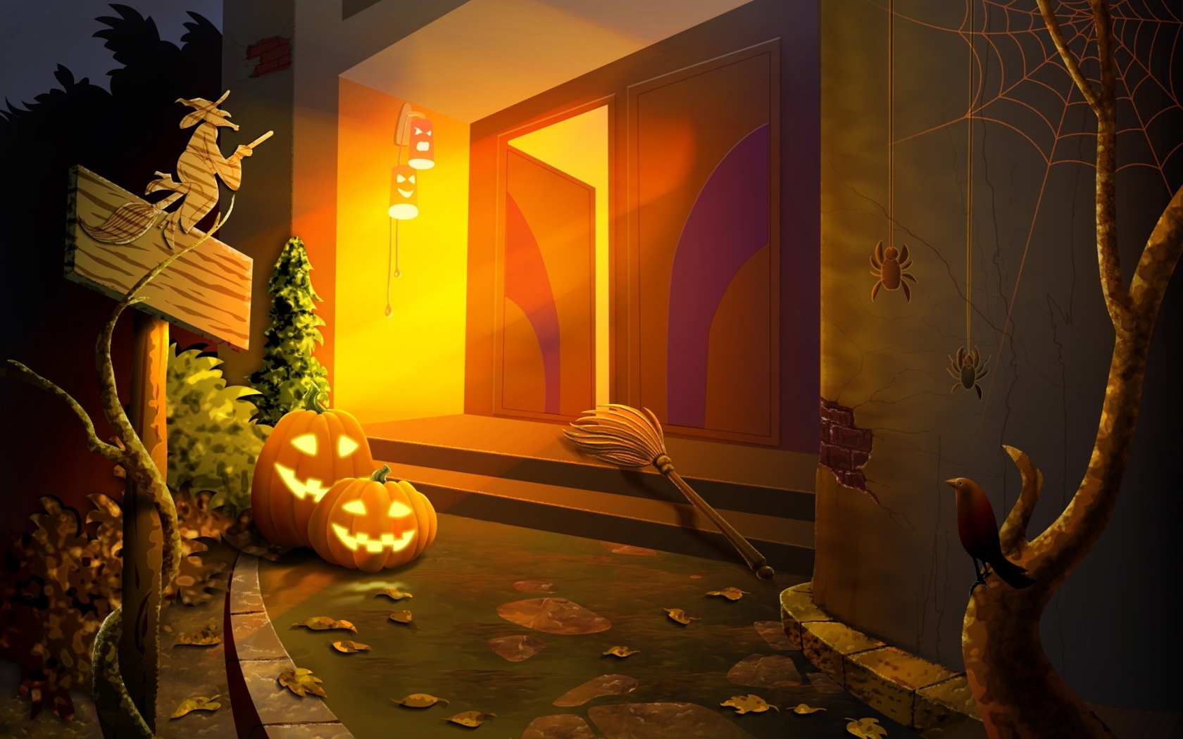 Lights for Haloween for 1680 x 1050 widescreen resolution