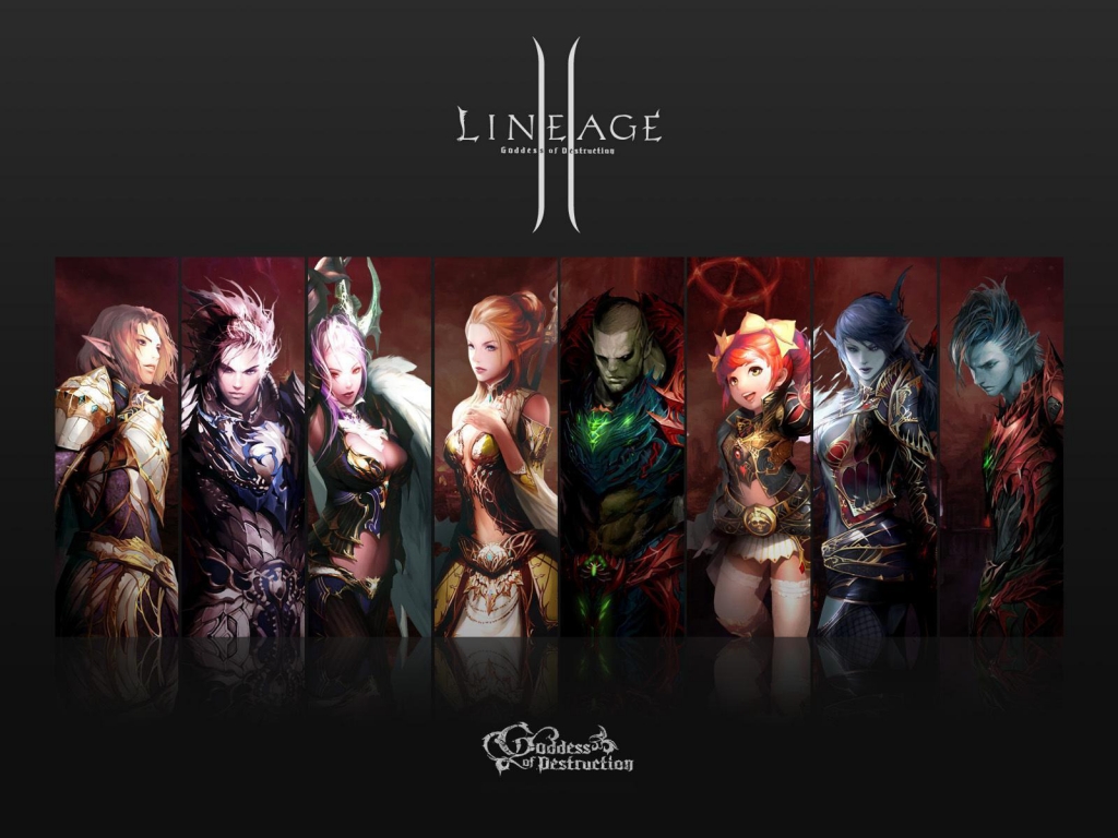 Lineage II Characters for 1024 x 768 resolution