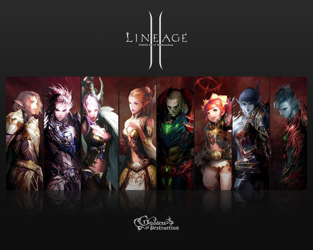 Lineage II Characters for 1280 x 1024 resolution