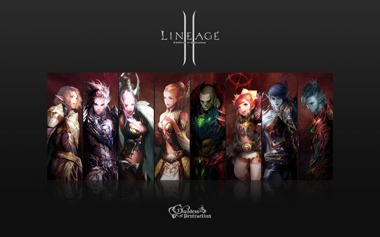 Lineage II Characters for 1280 x 800 widescreen resolution