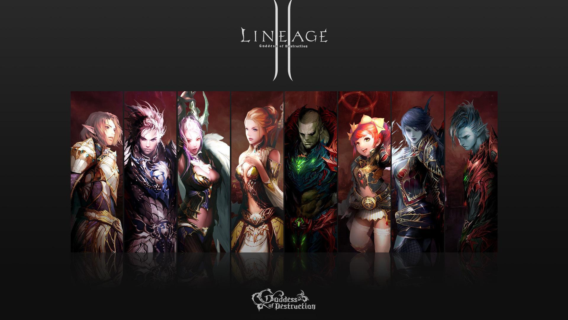 Lineage II Characters for 1920 x 1080 HDTV 1080p resolution