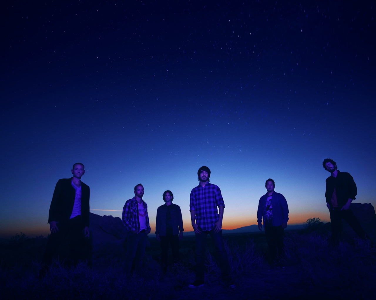 Linkin Park Night Photo Session for 1280 x 1024 resolution