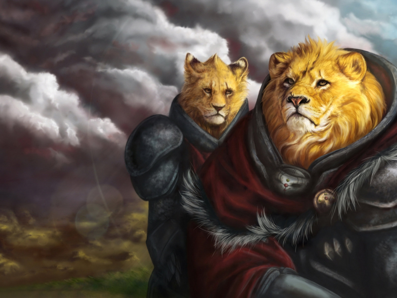 Lions Cartoon for 1280 x 960 resolution
