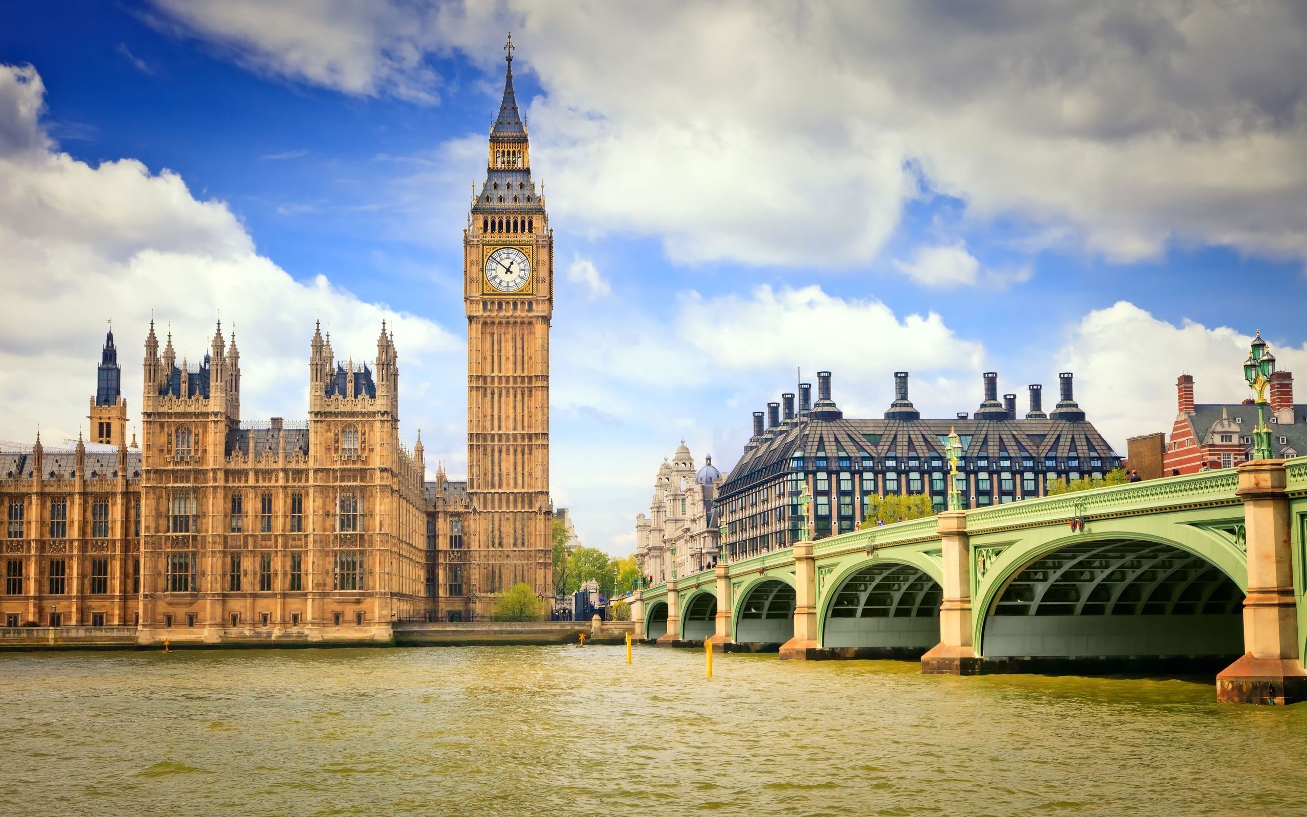 London Bridge and Big Ben for 2560 x 1600 widescreen resolution