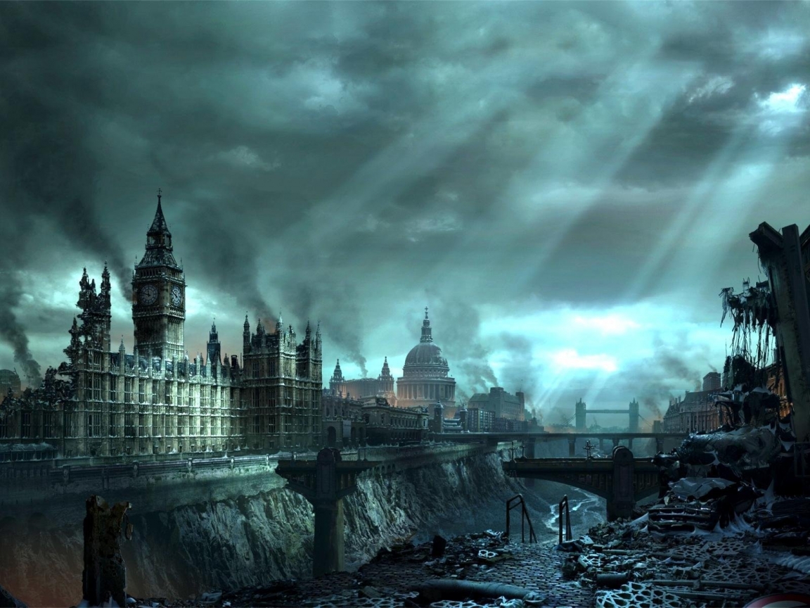 London under disaster for 1152 x 864 resolution