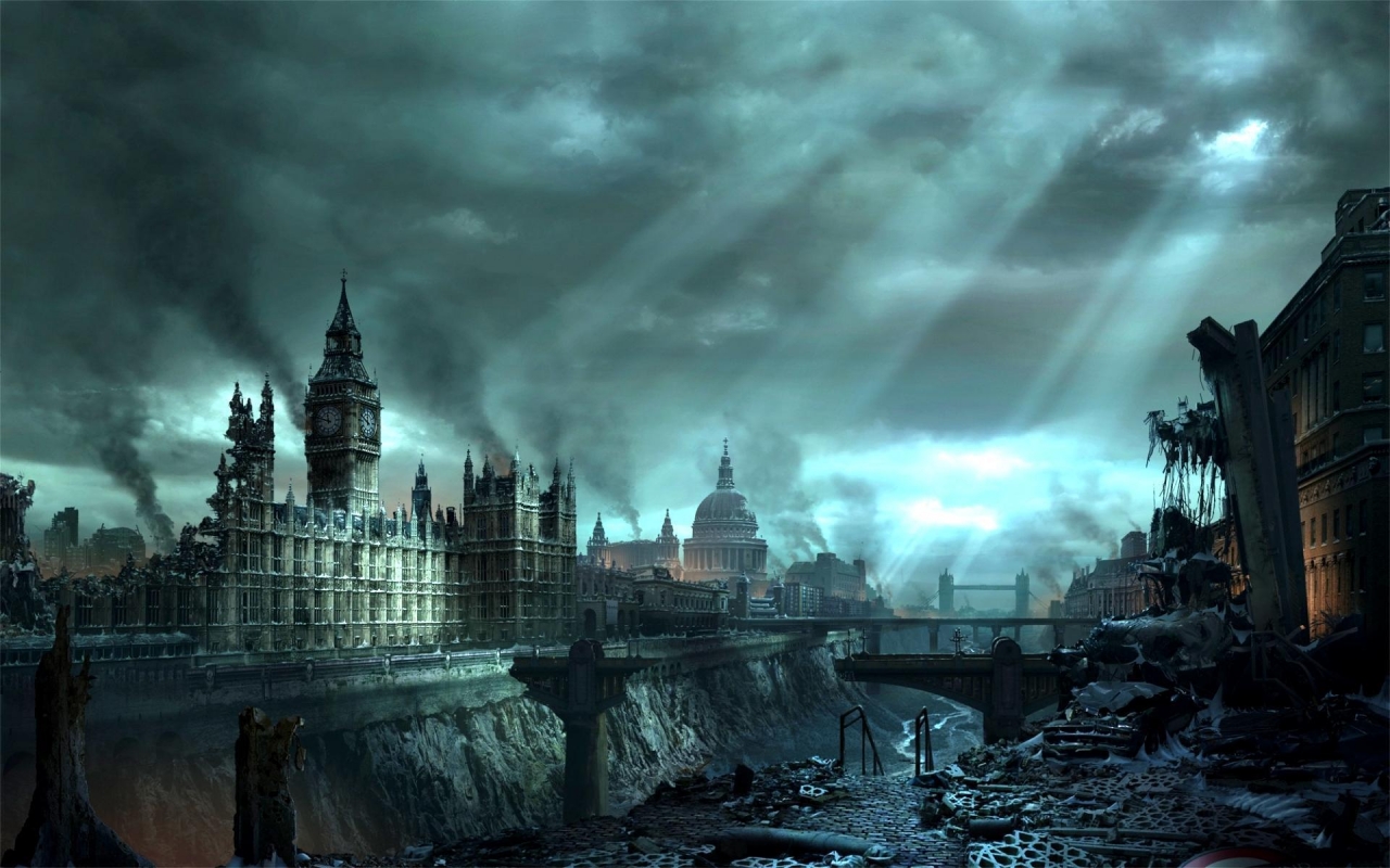 London under disaster for 1280 x 800 widescreen resolution
