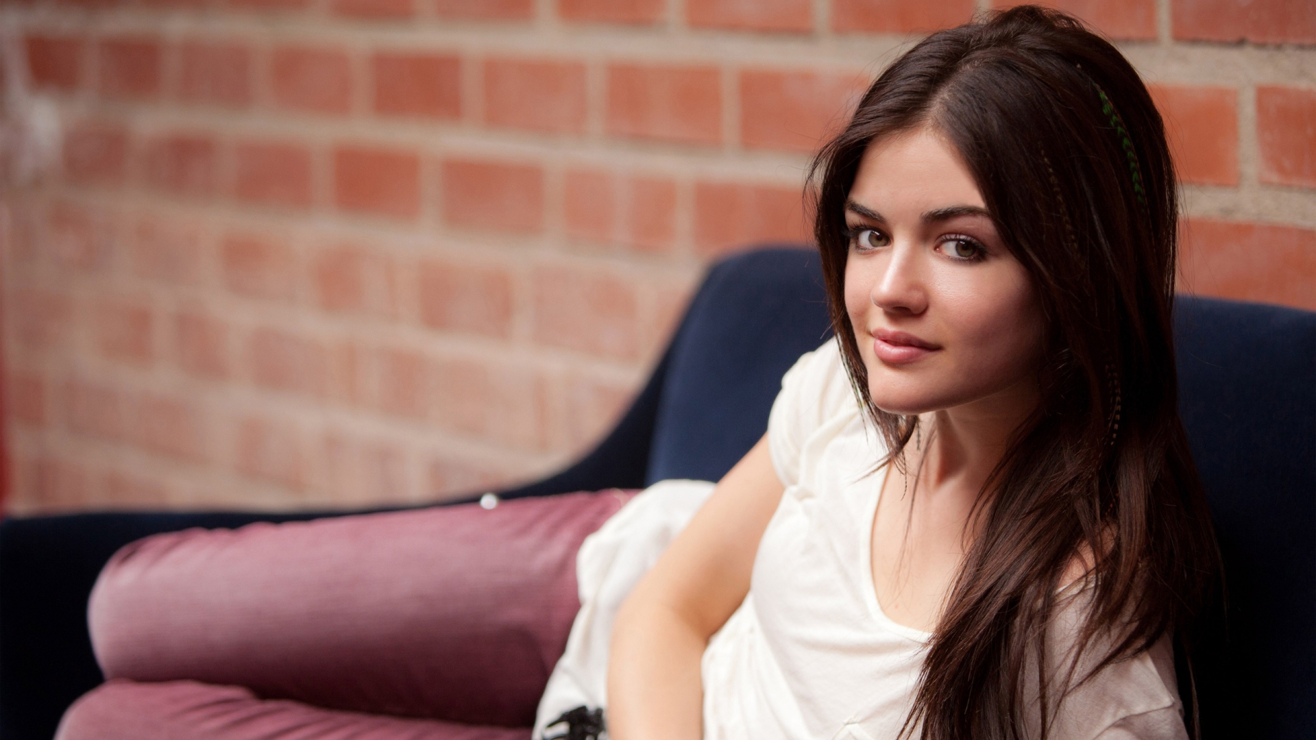 Lucy Hale Relaxing for 1920 x 1080 HDTV 1080p resolution