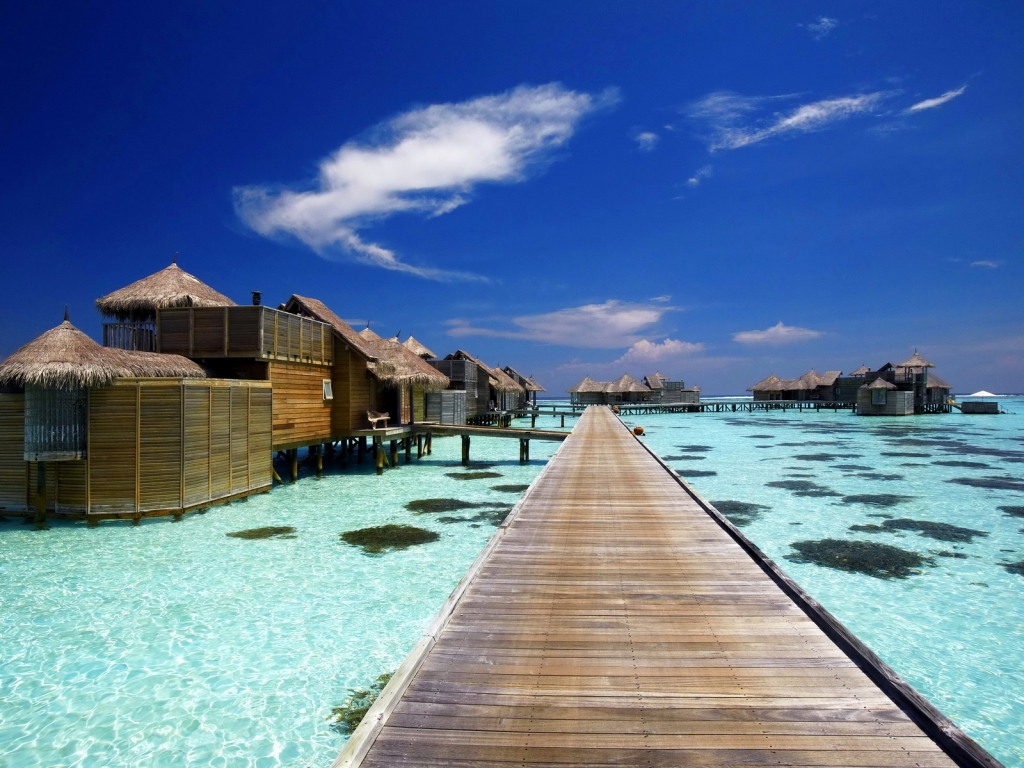 Luxury Resort in Maldives for 1024 x 768 resolution