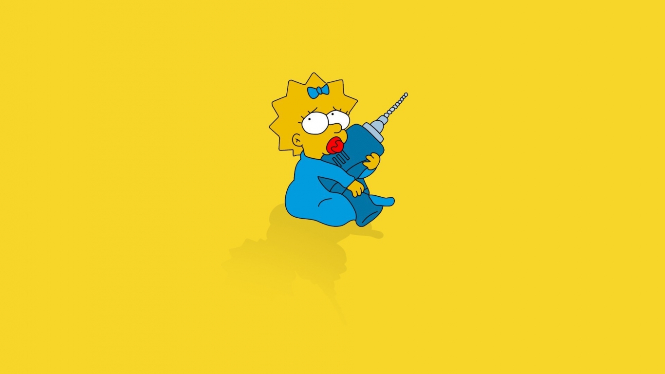 Maggie Simpson for 1366 x 768 HDTV resolution
