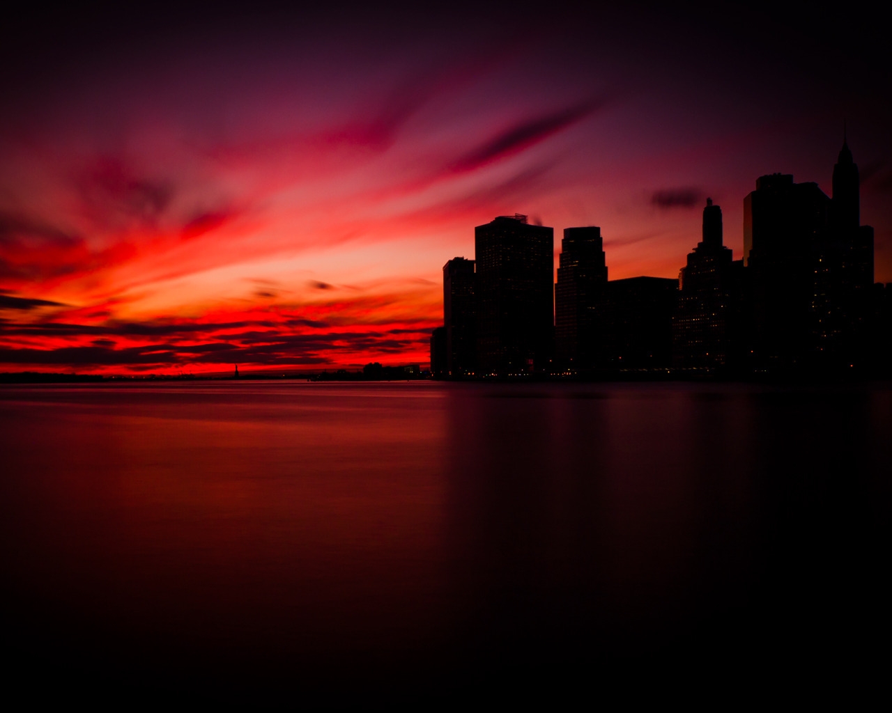 Manhattan Sunset for 1280 x 1024 resolution