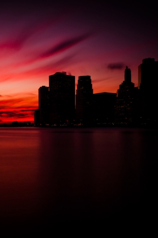 Manhattan Sunset for 320 x 480 iPhone resolution