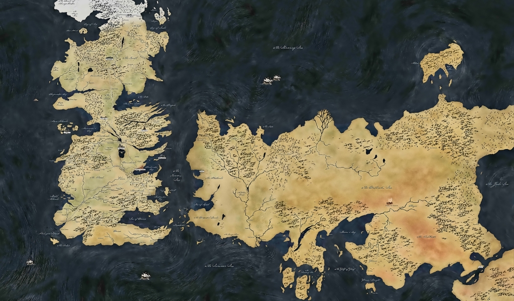 Map Game of Thrones for 1024 x 600 widescreen resolution