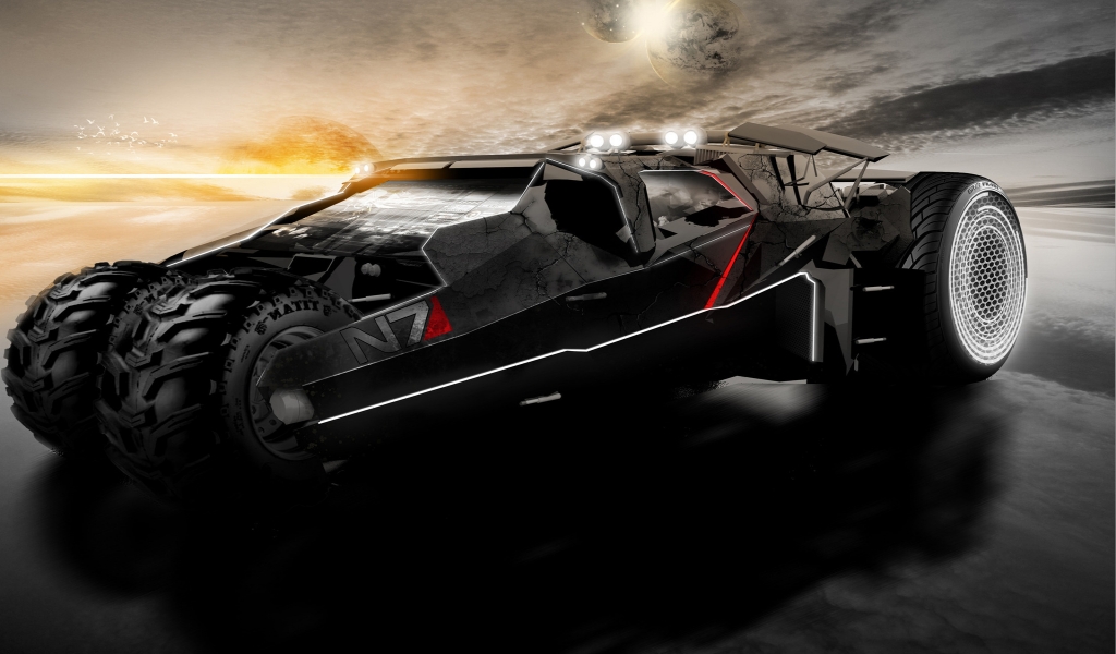 Mass Effect 2 Car for 1024 x 600 widescreen resolution