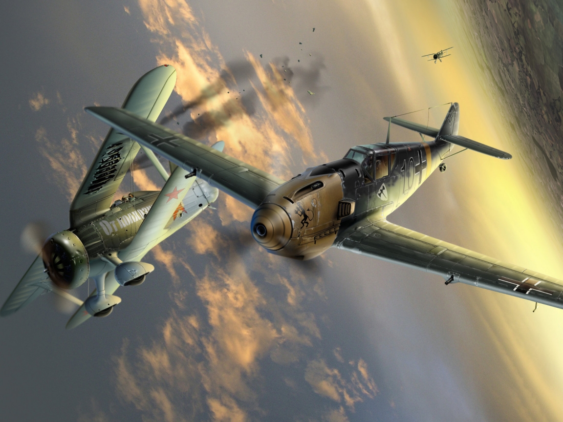 Me 109 War II Fighter Aircraft for 1152 x 864 resolution