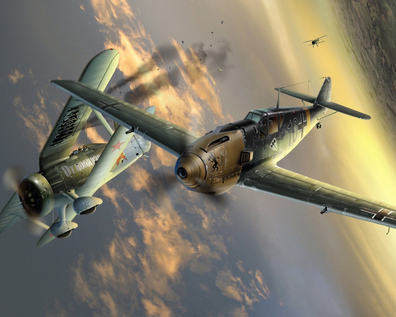 Me 109 War II Fighter Aircraft for 1280 x 1024 resolution
